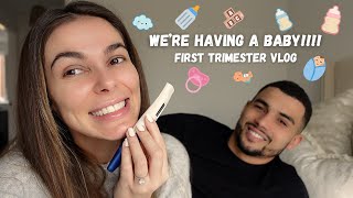 WERE PREGNANT 👶🏽🍼 First Trimester VLOG  Spotting anxiety feeling nauseous amp all the scans ❤️ [upl. by Dougal]