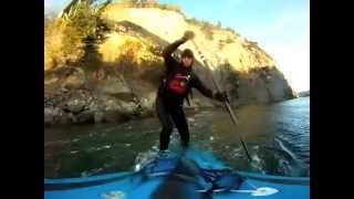 Paddle boarding in tidal rapids Deception Pass Dec 4th 2011 [upl. by Snej]