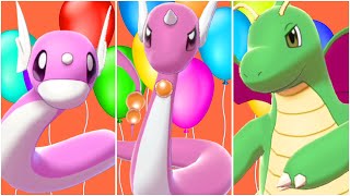 FULL DRATINI EVOLUTION TEAM Shiny Dratini Shiny Dragonair Shiny Dragonite Moveset  BDAY SPECIAL [upl. by Alesram]