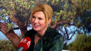 Intervju Kolinde GrabarKitarović za Radio Istru [upl. by Eybba603]