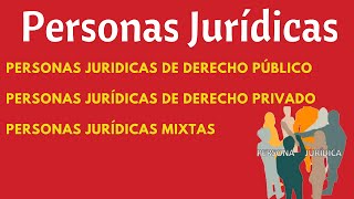 Personas Jurídicas  explicación  Personas jurídicas de derecho público privado y mixtas [upl. by Lauro409]