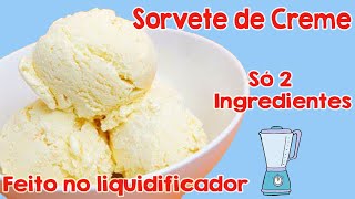 Se você tem um liquidificador e esse dois ingredientes faça esse sorvete Simplesmente delicioso [upl. by Gristede]