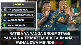 Ratiba ya Yanga Caf Champions  Klabu bingwa Afrika  Hatua ya makundi CAF [upl. by Bound]