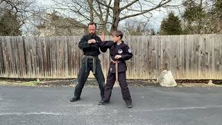 Leap of Death  Optional Wrist Grab Self Defense Geoff Johnsons American Kenpo Karate [upl. by Eruza]