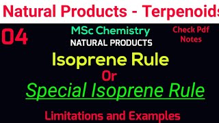 Isoprene Rule and Isoprene RuleLimitationsampExamplesComplete ExplanationMSc Chemistry Terpenoids [upl. by Eitsirc455]