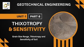 Lecture 7  Grain Size Range of soil Sensitivity and Thixotropy of Soil Properties  Geotechnical [upl. by Genesa]