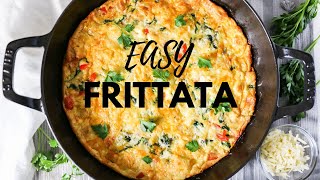 HOW TO MAKE A FRITTATA  Easy Veggie Frittata Recipe [upl. by Eniamret]