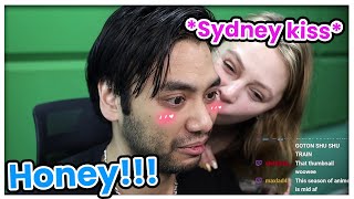 Sydney Starts Kissing Garnt on Stream and Made Him Embarrassed [upl. by Frear]