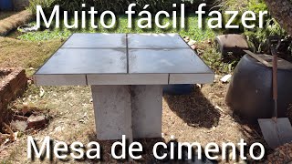 COMO FAZER MESA DE CIMENTO SIMPLES E FÁCIL [upl. by Zelda267]