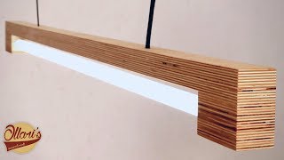 Modern LED Tube Light Fixture made from Plywood [upl. by Mignonne742]