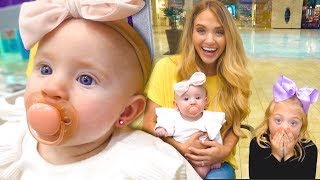 Baby Posie Gets Her Ears Pierced At 4 Months Old CUTEST VIDEO EVER [upl. by Arluene95]