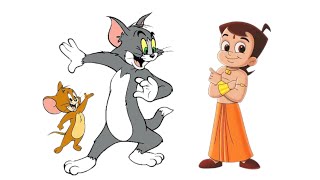 Tom and Jerry Chhota Bheem having Fun drawing and colouring cartoondrawing colouring art [upl. by Caylor]