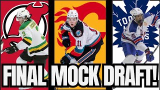 FINAL Top 32 MOCK DRAFT  Predictions For 2024 NHL Draft [upl. by Etteinotna61]