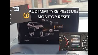 LATEST AUDI TYRE PRESSURE RESET VIA MMI [upl. by Mortie655]