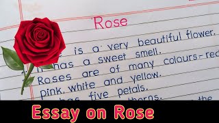 Essay on rose  essay on rose in english Few lines on Rose [upl. by Virgie700]