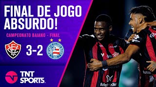 VITÓRIA CONSEGUE VIRADA HISTÓRICA NOS ACRÉSCIMOS E SAI NA FRENTE NA FINAL VITÓRIA 3 X 2 BAHIA [upl. by Reahard]