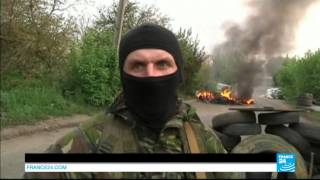 Ukraine  reportage à Slaviansk ce matin avant lassaut des militaires ukrainiens [upl. by Ocsisnarf]