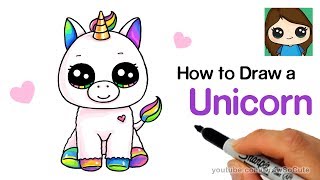 How to Draw a Unicorn easy [upl. by Selmore]