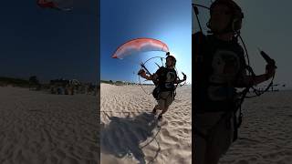 Paramotor Take Off With A Cravatte sanddune dream beach youtubeshorts adventure ppg [upl. by Acinomaj359]