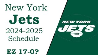 Jets 20242025 NFL schedule all opponents for next season [upl. by Vachil]