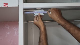 Sliding doors wardrobe में channel कैसे लगाते हैं  How do the sliding doors channel install [upl. by Thirion]