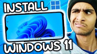 Install Windows 11 on a Smartphone 🔥😱🔥 [upl. by Ierna97]