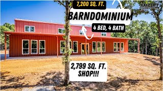 A 2 Story Barndominium With a 2700 Square Foot Huge Shop [upl. by Yodlem]