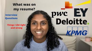 How I got a Big 4 Internship My Interview Resume Tips [upl. by Belsky147]