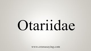 How To Say Otariidae [upl. by Epilef479]