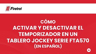 Cómo activar y desactivar el temporizador en un tablero jockey serie FTA570 en Español [upl. by Shipley]