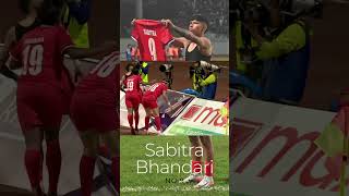 Sabitra Bhandari Samba Score Goal vs India SAFF Championship 2024 [upl. by Colleen]