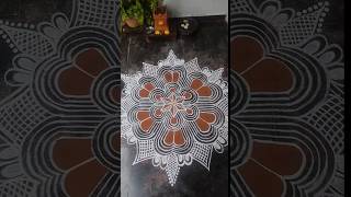 Morning 🌄 kolam 35 dots rangoli shorts short vidhyaprabhurangolidesigns [upl. by Bary300]