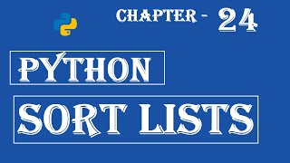 Sort Lists  Python Tutorial  w3Schools  Ch24 English [upl. by Nylareg845]