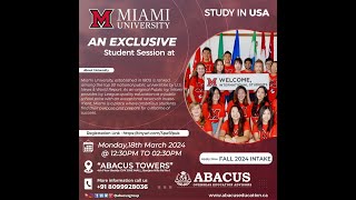 Exclusive Student Session at Abacus  Miami University on 18th March 2024 1230PM to 230PM [upl. by Fabron]