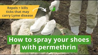 How to Spray Your Shoes with Permethrin to Help Prevent Tick Bites [upl. by Wennerholn]