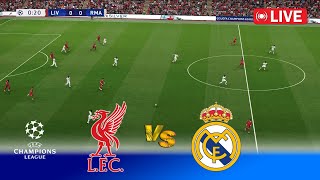 🔴LIVE  LIVERPOOL vs REAL MADRID  UEFA Champions League 2425  Match Live Stream  PES Simulation [upl. by Ahasuerus]