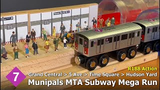 Munipals MTA R188 7 Express Train Grand Central5 AvTime SquareHudson Yard Subway Mega Run [upl. by Aleiram869]