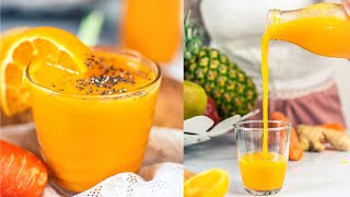 Immunity Boosting Orange Smoothie  Vegan  Gluten Free  Mango Carrot Orange Detox Smoothie [upl. by Duster]