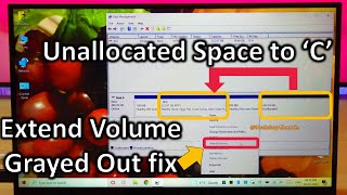 How to add unallocated space to C when Extend Volume is grayed out [upl. by Halvaard39]