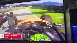 onboard Lando Norris taken out by Max Verstappen inclusive Team Radio f1gpaustria2024 [upl. by Hoye]