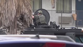 SAPD Robbery suspects barricaded inside northeastside prompts SWAT response standoff with police [upl. by Etnoval110]