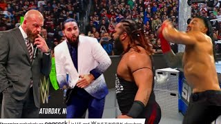 20 November 2024  Roman Reigns suddenly Brutal attacks jacob fatu and Triple H [upl. by Eelram]