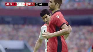 🔴LIVE Shqipëria vs Gjeorgjia  UEFA Nations League 2024  PES 21 Simulation Gameplay [upl. by Ativla694]