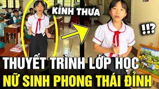 Thuyết trình VỀ LỚP HỌC của mình nữ sinh lớp 5 GÂY ẤN TƯỢNG vì phong thái đỉnh  Tin Nhanh 3 Phút [upl. by Eidarb485]