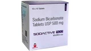 SODACTIVE 500 Tablets Sodium Bicarbonate Tablets USP 500 mg [upl. by Suinotna]