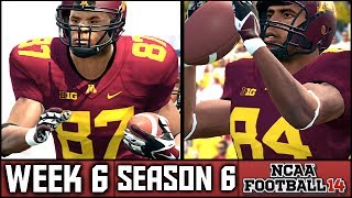 NCAA Football 14 Dynasty Week 6 vs Iowa Battle for Floyd of Rosedale Season 6 [upl. by Irish]