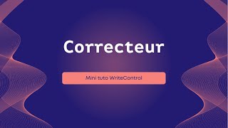 Correcteur orthographique grammatical et typographique [upl. by Eninnej]