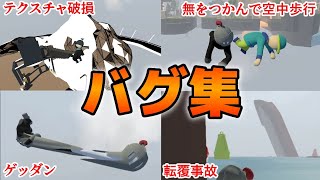 テクスチャ破損に空中歩行！？ヒューマンフォールフラット バグ集【HumanFall Flat】 [upl. by Bowler]