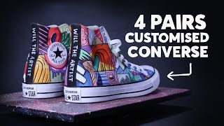 All Star Converse Customisation ⚡️customisation converse [upl. by Littman67]