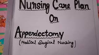 NCP Nursing Care Plan On Appendictomy [upl. by Rovelli]